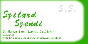 szilard szendi business card